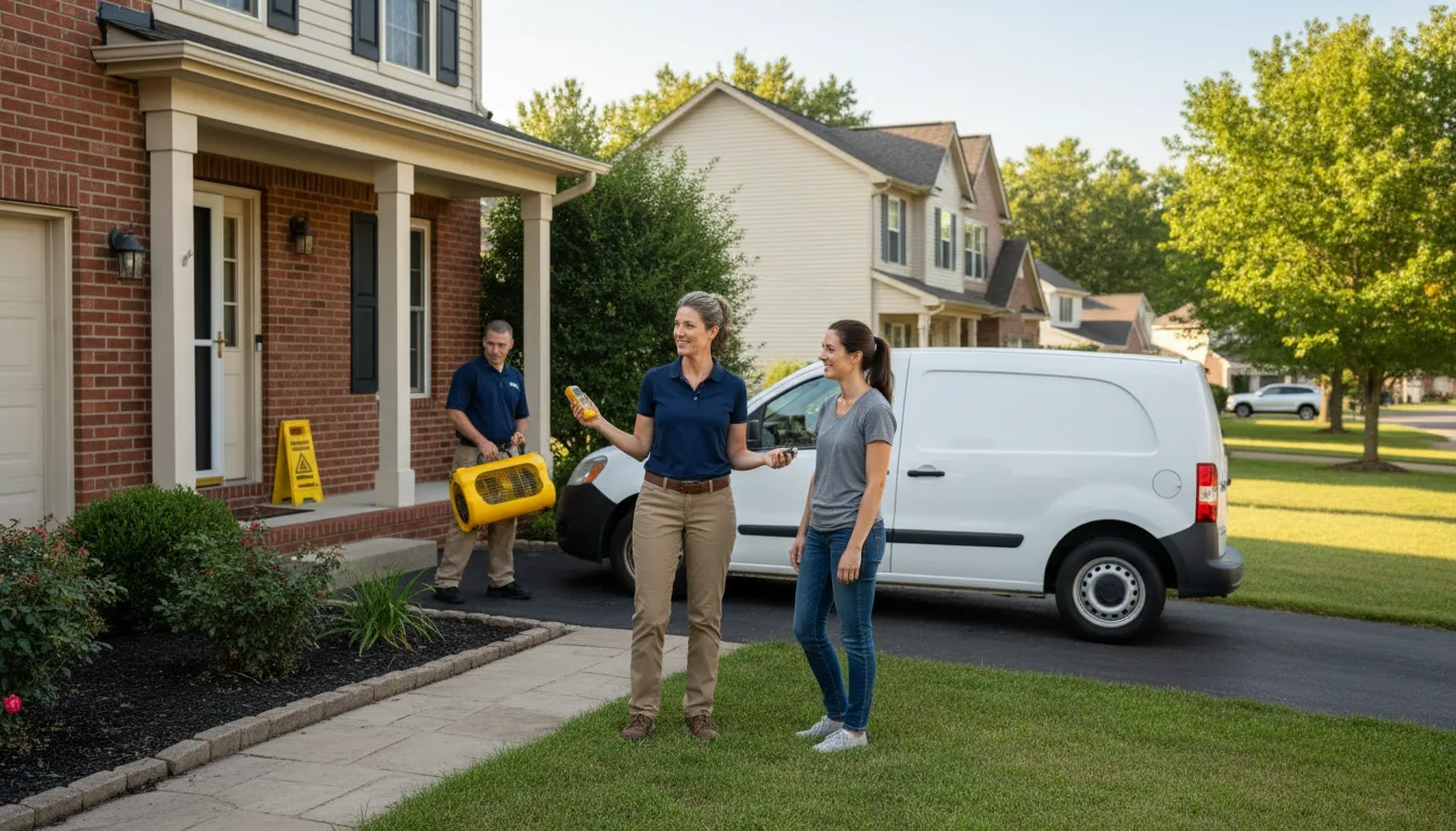 Residential water damage restoration in Princeton, IL